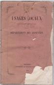 Les usages locaux dans le dpartement des Ardennes 1858