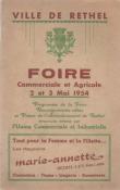 Foire commerciale et agricole de Rethel 2 et 3 mai 1954